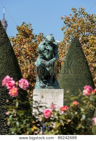 The Thinker in Rodin Museum in Paris