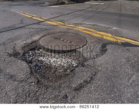 Big pothole