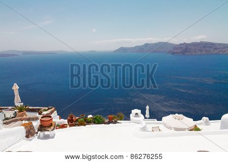 beautiful details of Santorini island, Greece