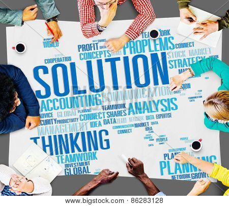 Solution Success Sloved Decision Strategic Progress Concept
