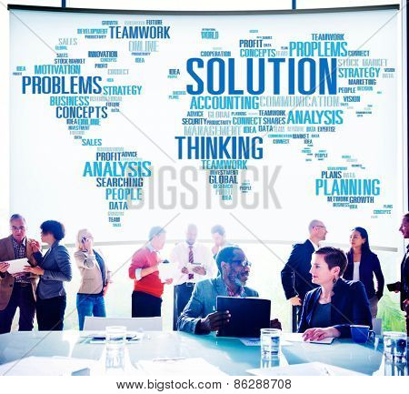 Solution Success Sloved Decision Strategic Progress Concept