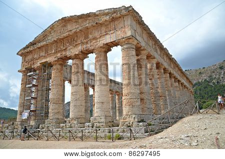 Segesta Temple In Sicily, Italy