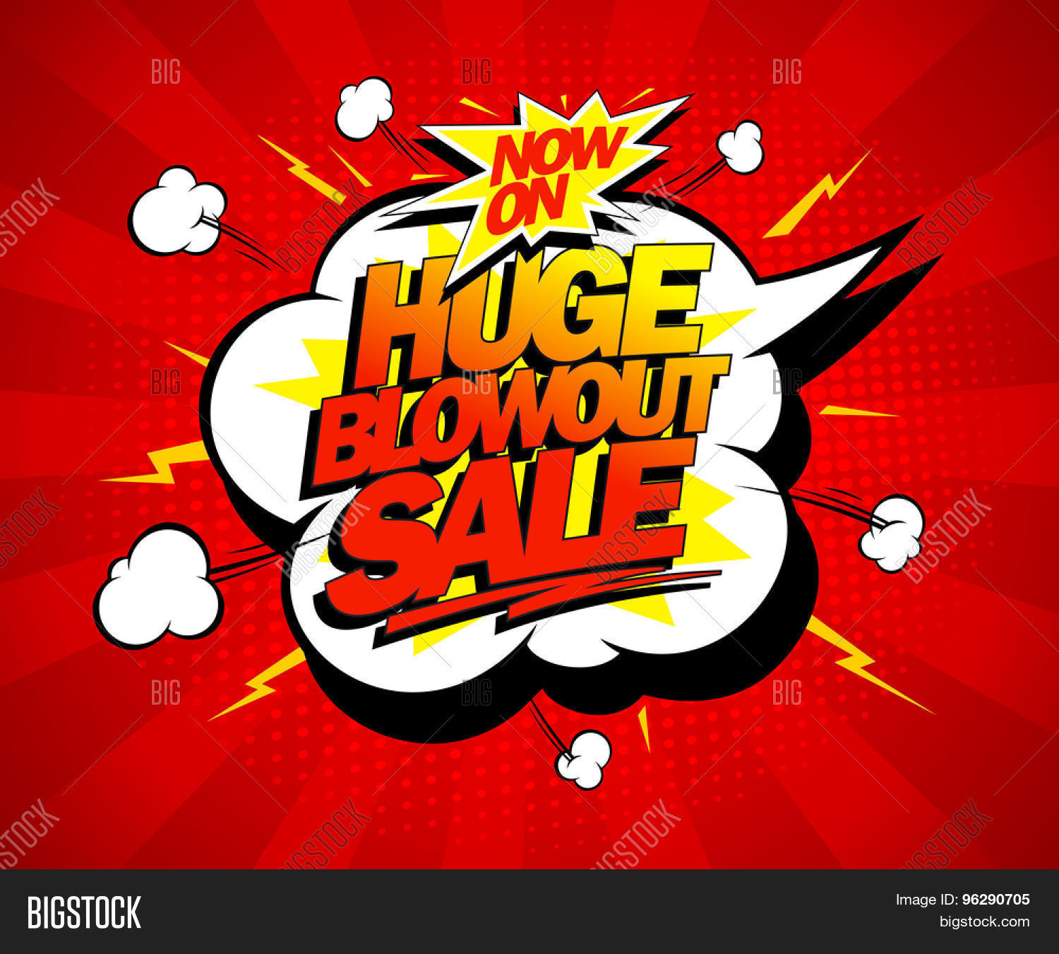 Huge Blowout Sale Vector & Photo (Free Trial) | Bigstock