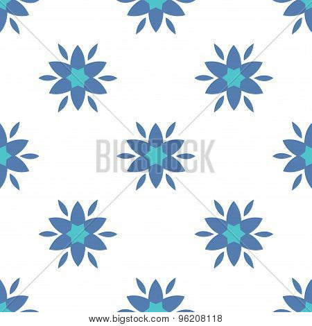 Simple flowers seamless pattern