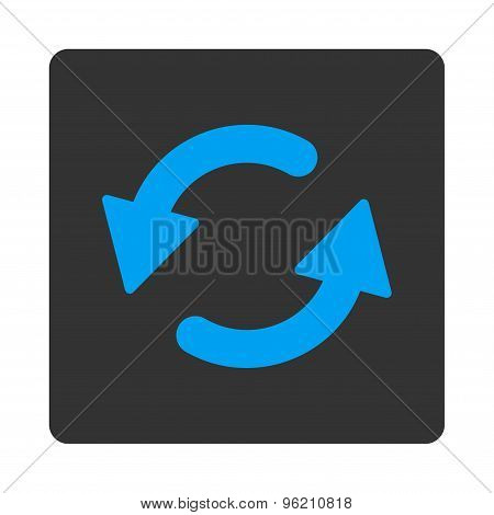 Refresh Ccw flat blue and gray colors rounded button