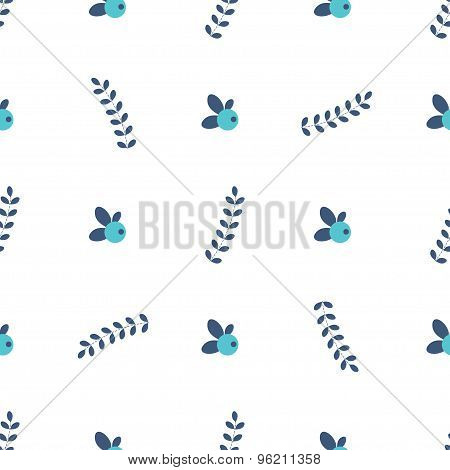 clean simple leafs berrys pattern