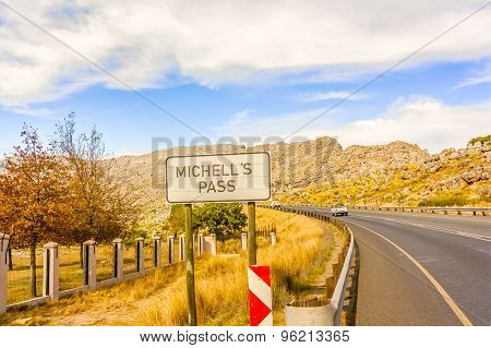 Michell's Pass In Western Cape, South Africa.