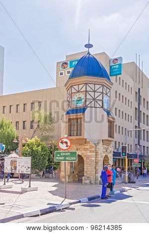 Windhoek Clock Tower In Namibia.