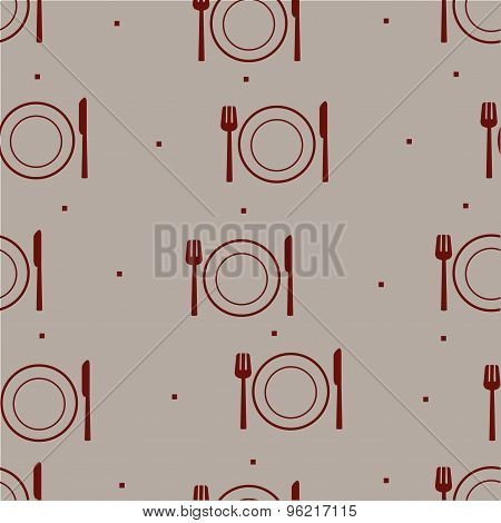 Cutlery seamless pattern