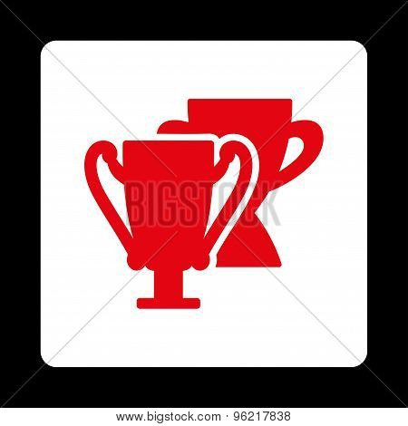 Trophy Cups Flat Icon From Award Buttons Overcolor Set