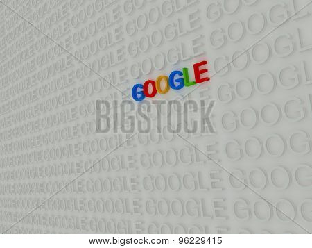 Colourful 3D Google Text