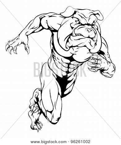 Bulldog Sports Mascot Running