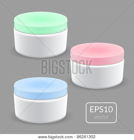 Blank Cosmetic Container for Cream