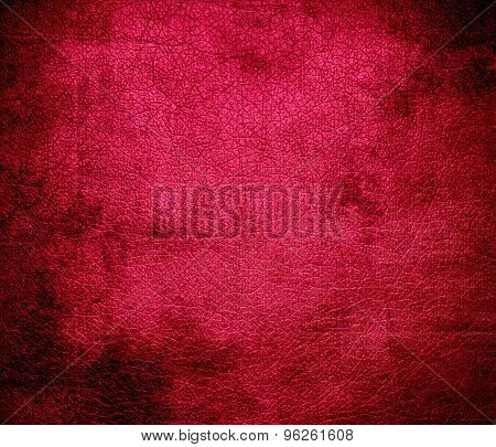 Grunge background of debian red leather texture
