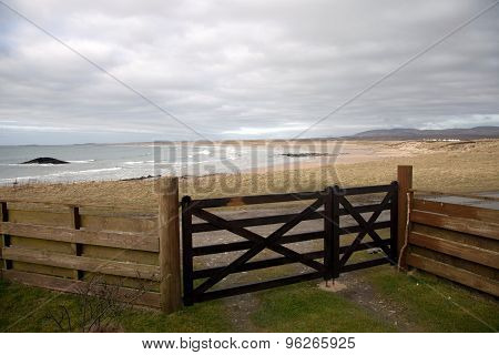 View Of The Big Strand Beach, Laggan Bay, Islay, Scotland.