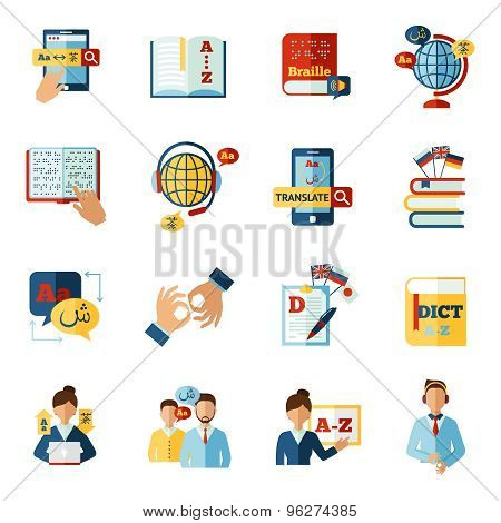 Translator Icons Set