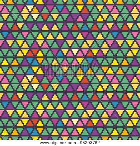 Seamless Triangle Pattern. Vector Background. Geometric Abstract Texture.
