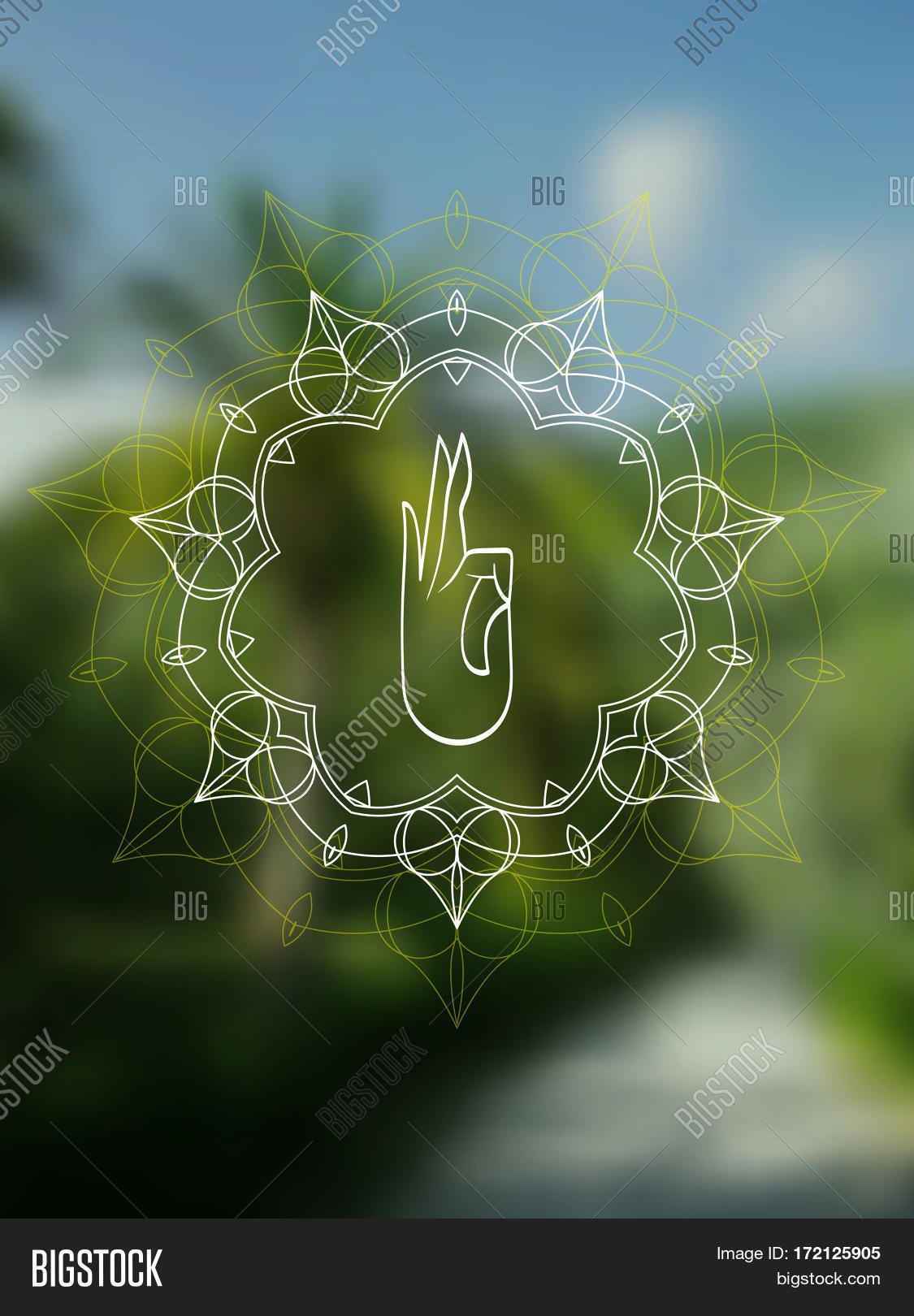 Tropical Yoga Banner Vector Photo Free Trial Bigstock