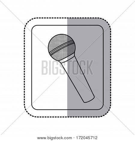 emblem microphone icon stock, vector illustration design