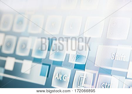 Photo taken from perspective of a keyboard illustration