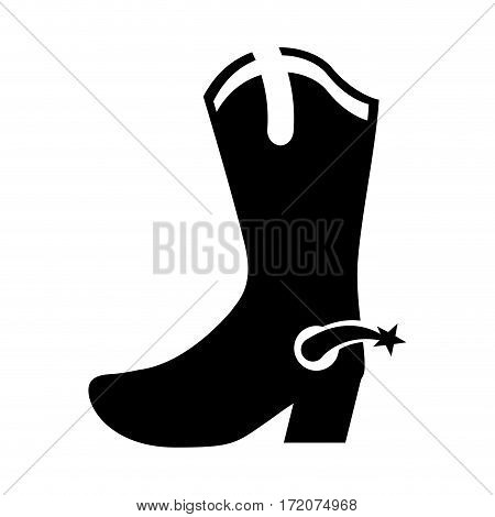 cowboy boot shoe icon vector illustration design