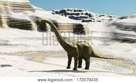 Dinosaurs Jurassic prehistoric scene 3d rendering