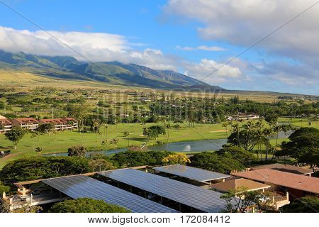 maui mountians. maui mountians viewed from the west side of the island facing east. 