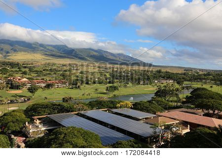 maui mountians. maui mountians viewed from the west side of the island facing east. 