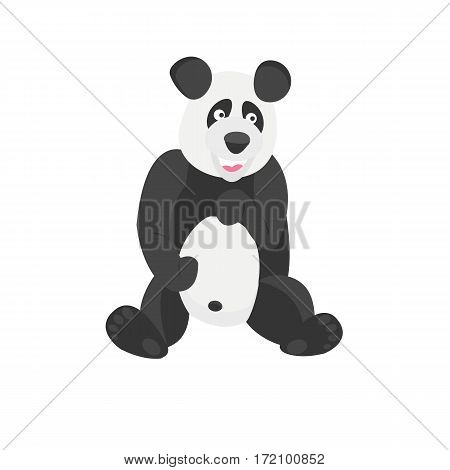 Panda Chinese Bear. Good animal. Jolly animal and bamboo