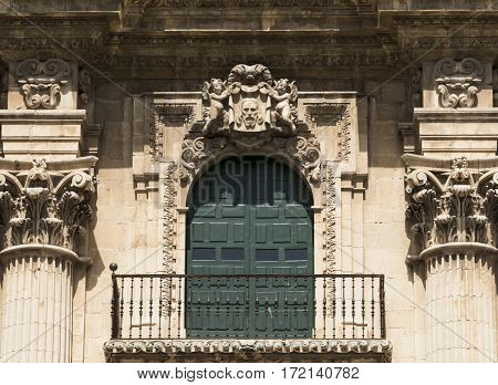 Jaen (Andalucia Spain): the medieval cathedral built from 13th to 18th century in Baroque style. Facade