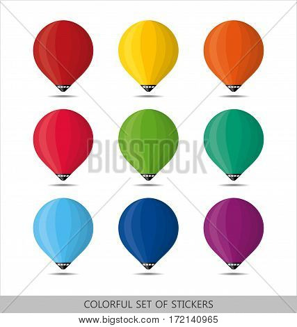 Set of Blank Sale Stickers Fine Colors