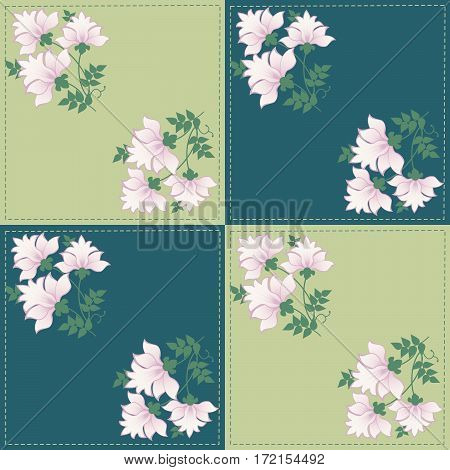 floral geometric pattern for the background patchwork