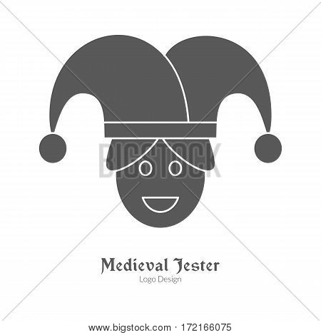 Medieval Logo Emblem Template, Black Simple Style