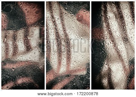 Abstract background, modern halftones with raindrops, blurred style. Modern tints for your pattern, wallpaper, banner design