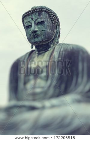 The Great Buddha (daibutsu) On The Grounds Of Kotokuin Temple In Kamakura, Japan.