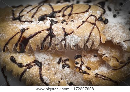 Tipical italian cake Chiacchere for carnival party