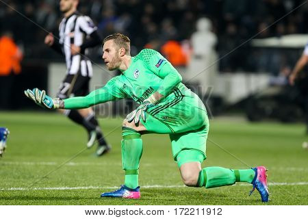 Uefa Europa League Match Between Paok Vs Schalke Played At Toumba Stadium