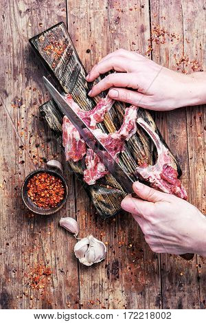 Meat On The Rib Of Lamb