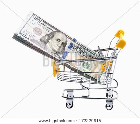 dollars with shopcart