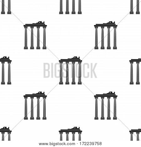 Turkish ruins icon in black style isolated on white background. Turkey pattern vector illustration.