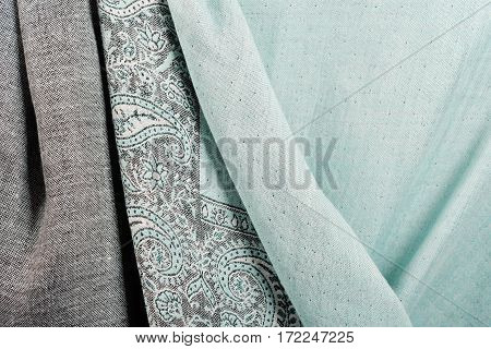 Indian pashmina shawl with pattern can be used as background