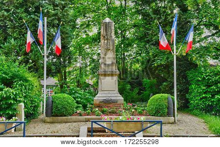 Cleres France - june 23 2016 : the war memorial