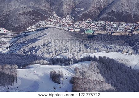 Gorky Gorod - all-season resort town and gaming zone 540 meters above sea level in the village of Krasnaya Polyana