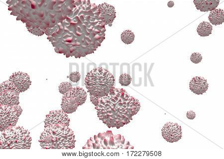 Large group of orbs or spheres levitation in empty space. 3d rendering