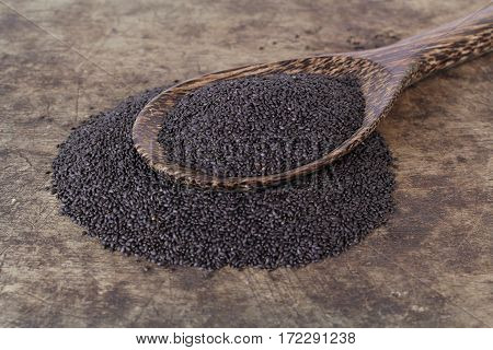 raw basil seed, herb in Thai, aids digestion as a laxative