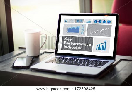 Kpi Acronym (key Performance Indicator) Plan Businessman Hand Working