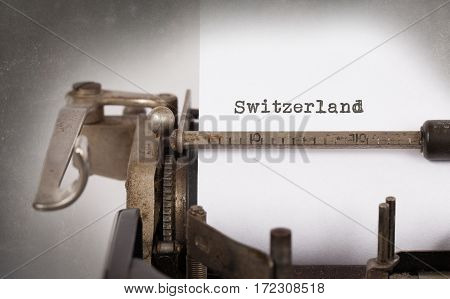 Old Typewriter - Switzerland