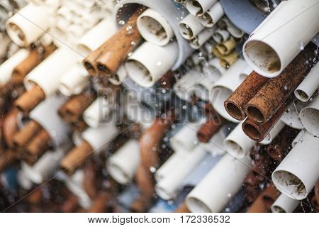Stacking Pipe Background