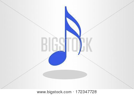 Illustration of sixteenth note against plain background