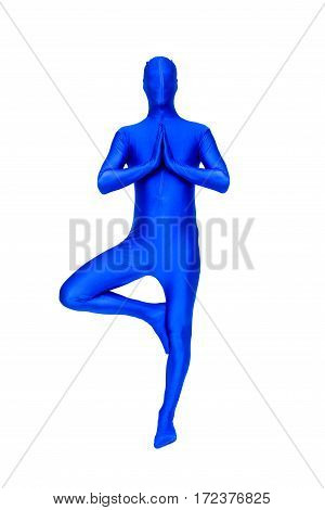 Mysterious Blue Man In Morphsuit